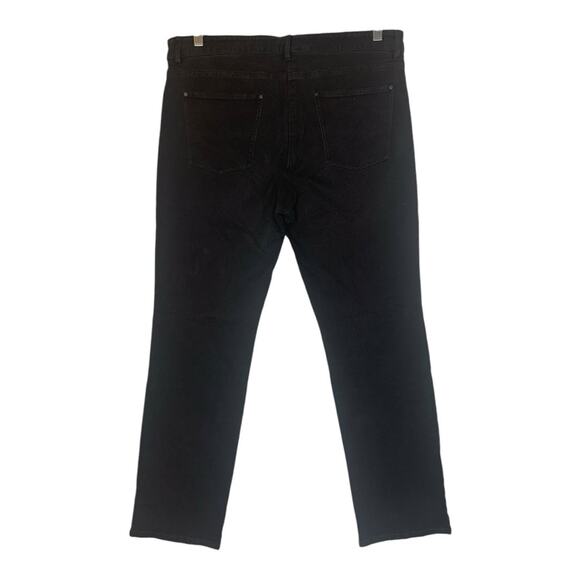 Eileen Fisher womens medium lightweight black jeans straightleg denim cotton - Picture 8 of 8